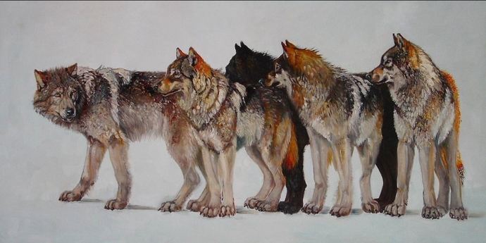 The Druids - 24x48 - oil on canvas