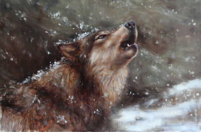 Howl in the Storm - 20x30
