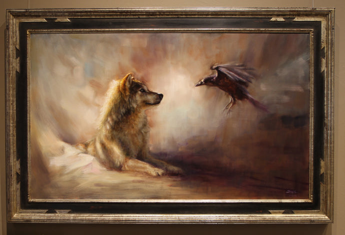 The Storyteller - 36x60 - Available at Montana Trails Gallery, Bozeman, MT