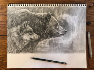 Original drawing graphite - 8.5x14